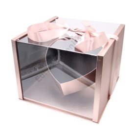 VIRÁGDOBOZ AKRIL 1/4 ROSEGOLD 31x31x24 cm