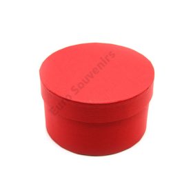 PAPÍRDOBOZ KEREK 4/96 14x8 cm PIROS