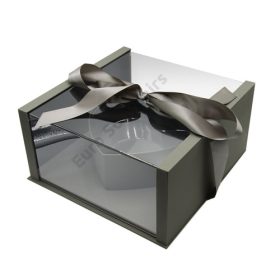 VIRÁGDOBOZ AKRIL 1/8 SZÜRKE 31x32x16 cm