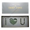 VIRÁGDOBOZ "DEEP LOVE" 1/12 61x26x10 cm SZÜRKE, OÁZISSAL
