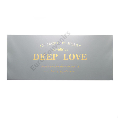 VIRÁGDOBOZ "DEEP LOVE" 1/12 61x26x10 cm SZÜRKE, OÁZISSAL