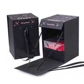 VIRÁGDOBOZ "MEGLEPI" 1/12 FEKETE 20x20x31 cm 