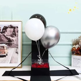 VIRÁGDOBOZ "MEGLEPI" 1/12 FEKETE 20x20x31 cm 