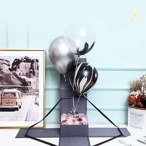 VIRÁGDOBOZ "MEGLEPI" 1/12 SZÜRKE 20x20x31 cm 