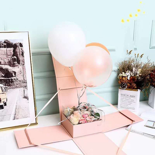 VIRÁGDOBOZ "MEGLEPI" 1/12 RÓZSASZÍN 20x20x31 CM 