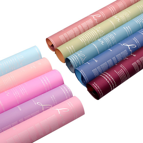 CSOMAGOLÓFÓLIA 20 DB 57x57 cm 1/100 FELIRATOS 10 SZÍNBEN