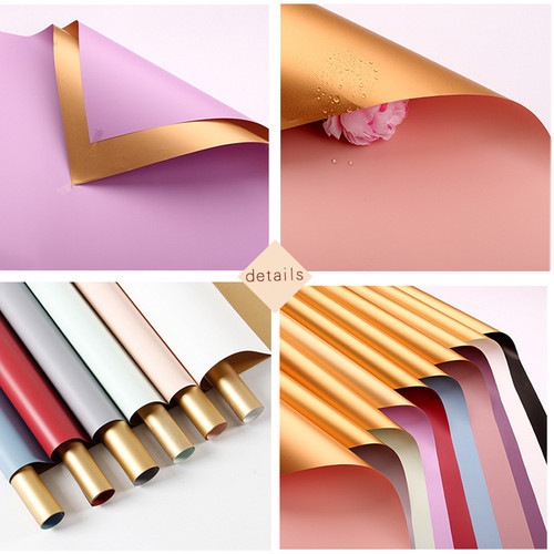 CSOMAGOLÓFÓLIA 20 DB 58x58 cm 1/100  PASZTEL-ARANY TÖBB SZÍNBEN