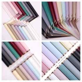   CSOMAGOLÓFÓLIA 20 DB 58x58 cm 1/100 ARANY SZÉLŰ TÖBB SZÍNBEN