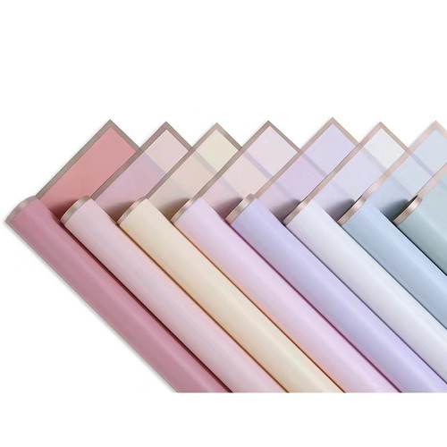 CSOMAGOLÓFÓLIA 20 DB 58x58 cm 1/100 ARANY SZÉLŰ TÖBB SZÍNBEN