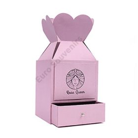 PAPÍRDOBOZ VÁZA FIÓKKAL 1/16 15x15x18 cm LILA