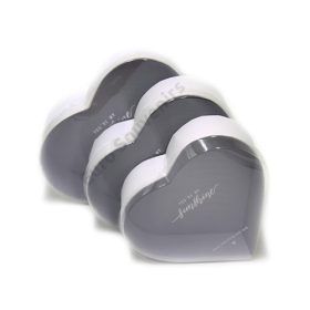   PAPÍRDOBOZ SZÍV 3 DB 1/40 23x20,7x9; 20,4x19x8; 18,3x16,1x7 cm FEHÉR