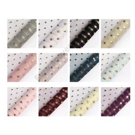 DEKORANYAG TÜLLÖS,SZÍVES 50 CMx4,5 M 1/80 12  SZÍNBEN