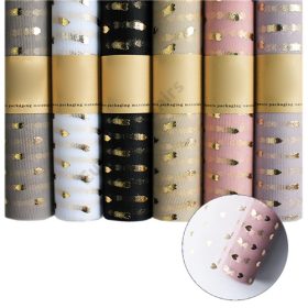 DEKORANYAG TÜLLÖS,SZÍVES 50 CMx4,5 M 1/80 12  SZÍNBEN