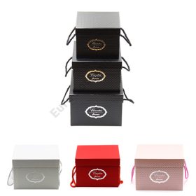   PAPÍRDOBOZ 3 DB 1/36 19x19x13,5; 17x17x12,5; 15x15x11,5 cm 4 SZÍNBEN