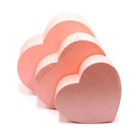   PAPÍRDOBOZ SZÍV 3 DB 1/16 31x28x13,5; 27x24,5x11,5; 22,5x20x9,5 cm RÓZSASZÍN