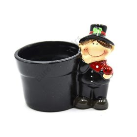 KASPÓ KÉMÉNYSEPRŐS 2/48 15x13x10,5CM kaspó:8cm