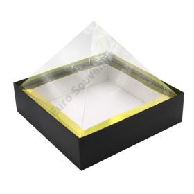 VIRÁGDOBOZ 43x43 CM 1/4 FEKETE,PIRAMIS TETŐVEL