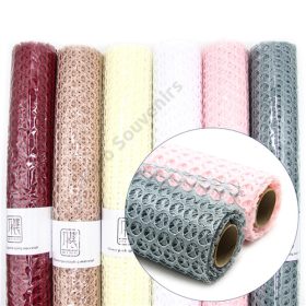 DEKORANYAG 60CMx 4,5 M HÁLÓS 1/50 6 SZÍNBEN