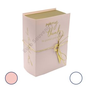 PAPÍRDOBOZ KÖNYV ALAKÚ 1/72 16x8x22,5 cm 2 SZÍNBEN