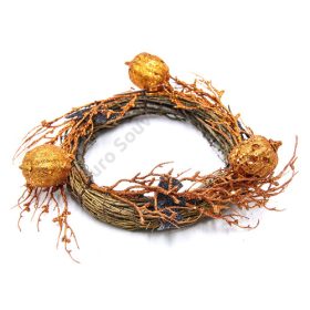 HALLOWEEN KOSZORÚ DENEVÉRREL 6/36 24 cm