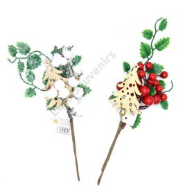 ÁG KARÁCSONYI BOGYÓS 12/60/600 25 cm FEHÉR, PIROS 