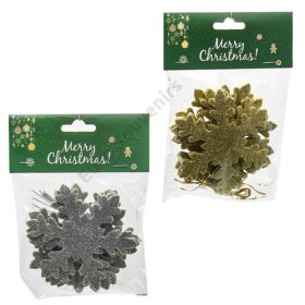 HÓPEHELY 6 DB 1/100 10 cm EZÜST, ARANY