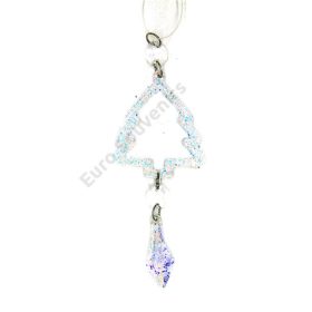 FENYŐFÁS DÍSZ AKASZTÓS 1/1000 5,5x14 cm FEHÉR