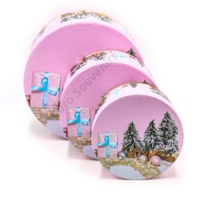   PAPÍRDOBOZ FENYŐFÁS 3 DB 1/30 21x21x11; 17x17x9; 14x14x7,5 cm