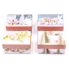 PAPÍRDOBOZ KARÁCSONYI 12/216 11x7,5x5,5 cm 4 FÉLE