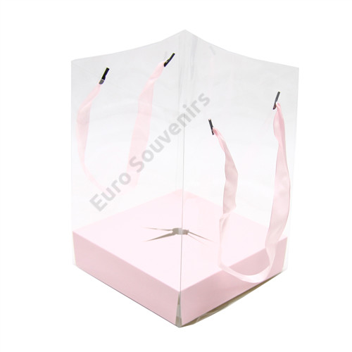 VIRÁGDOBOZ 1/250 18x18x25 cm RÓZSASZÍN, KRÉM