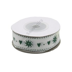 SZALAG KARÁCSONYI 20mmx9m 1/325 FEHÉR-ZÖLD