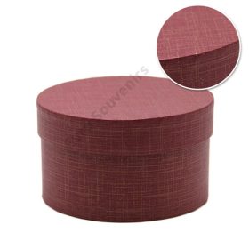 PAPÍRDOBOZ KEREK 4/96 14x8 cm BORDÓ