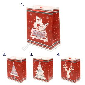 AJÁNDÉKTASAK KARÁCSONYI 12/720 4 FÉLE 18x23x10 CM