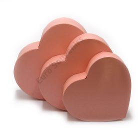   PAPÍRDOBOZ SZÍV 3 DB 1/30 24x21,2x9,8; 22x20x8,2; 19x16,5x6,8 cm RÓZSASZÍN