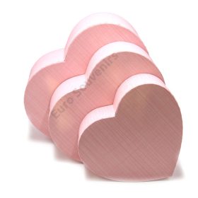   PAPÍRDOBOZ SZÍV 3 DB 1/16 31x28,5x13,5; 27x24,5x11,5; 22,5x20,5x9,5 cm RÓZSASZÍN