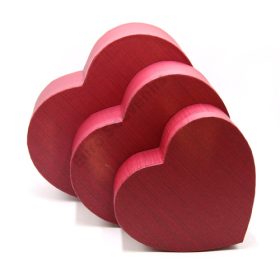   PAPÍRDOBOZ SZÍV 3 DB 1/16 31x28,5x13,5; 27x24,5x11,5; 22,5x20,5x9,5 cm BORDÓ