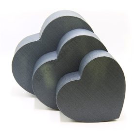   PAPÍRDOBOZ SZÍV 3 DB 1/16 31x28,5x13,5; 27x24,5x11,5; 22,5x20,5x9,5 cm SÖTÉT SZÜRKE