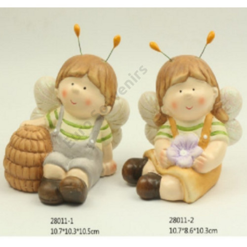 FIGURA MÉHECSKELÁNY 6/48 10,7x9x12,3 cm