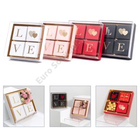   VIRÁGDOBOZ AKRIL "LOVE" 1/12 30x30x12 cm 4 SZÍNBEN