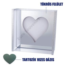 VIRÁGDOBOZ AKRIL 1/6 34,5x34,5x13 cm EZÜST