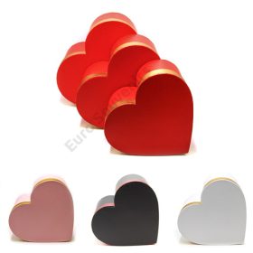   PAPÍRDOBOZ SZÍV 3 DB 1/18 27x25,5x15; 24x22x14; 21x19,5x12,3 cm 4 SZÍNBEN