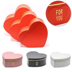   PAPÍRDOBOZ SZÍV 3 DB 1/16 28,7x26,5x12; 26,5x24,5x11; 24x21,5x10 cm 4 SZÍNBEN