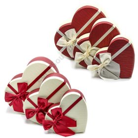   PAPÍRDOBOZ SZÍV 3 DB 1/36 21,5x20x9; 19x17x7,5; 16x14x6 cm 2 FÉLE