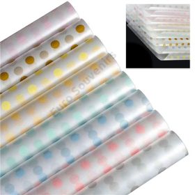 CSOMAGOLÓFÓLIA 20 DB 1/100 58X58 CM PÖTTYÖS 8 SZÍNBEN