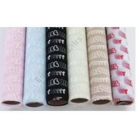 DEKORANYAG SZÍVES 1/60 50 CMx4,5 M 4 SZÍNBEN 