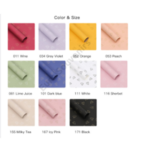 CSOMAGOLÓFÓLIA 20 DB SZÍVES 1/100 58x58 cm 11 SZÍNBEN 