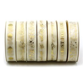 SZALAG 1/180 25mmx18 m FEHÉR-ARANY 7 FÉLE