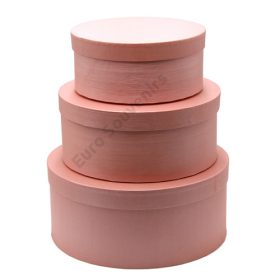  PAPÍRDOBOZ KEREK 3 DB 1/6 31x13,5; 27x11,5; 22x9,5 cm RÓZSASZÍN