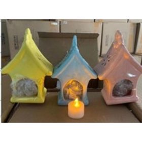 MÉCSESTARTÓ 3/12 11x6,5x16 cm 3 SZÍNBEN