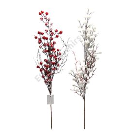 ÁG KARÁCSONYI 24/144 62 cm FEHÉR, PIROS